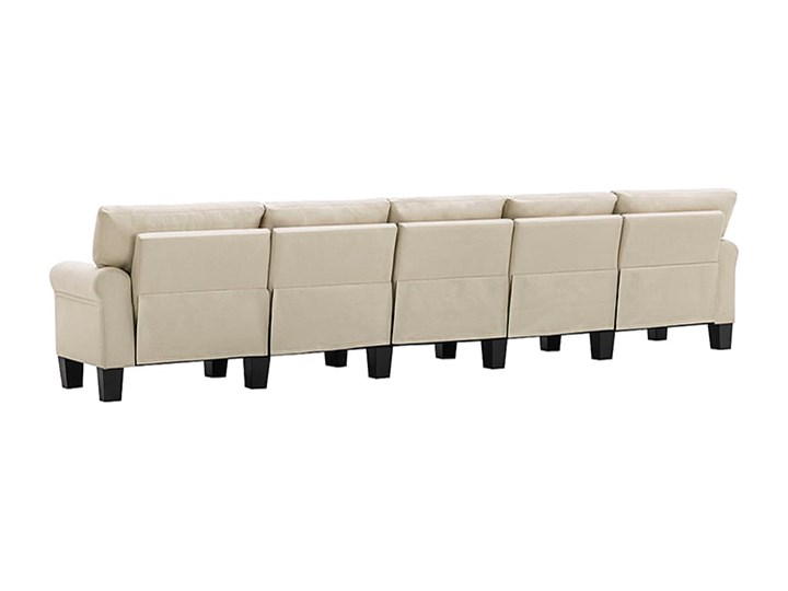 5-osobowa kremowa sofa dekoracyjna - Alaia 5X Pomieszczenie Salon Głębokość 70 cm Stała konstrukcja Szerokość 310 cm Styl Tradycyjny