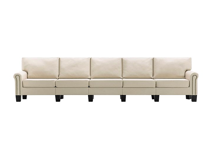 5-osobowa kremowa sofa dekoracyjna - Alaia 5X Głębokość 70 cm Stała konstrukcja Szerokość 310 cm Kolor Beżowy