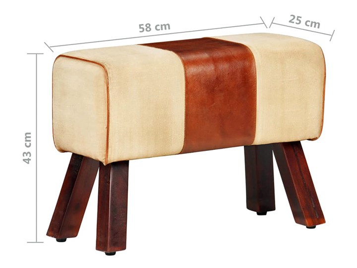 Tapicerowana ławka z drewnianą ramą - Avosa 3X Kolor Beżowy Materiał obicia Skóra ekologiczna