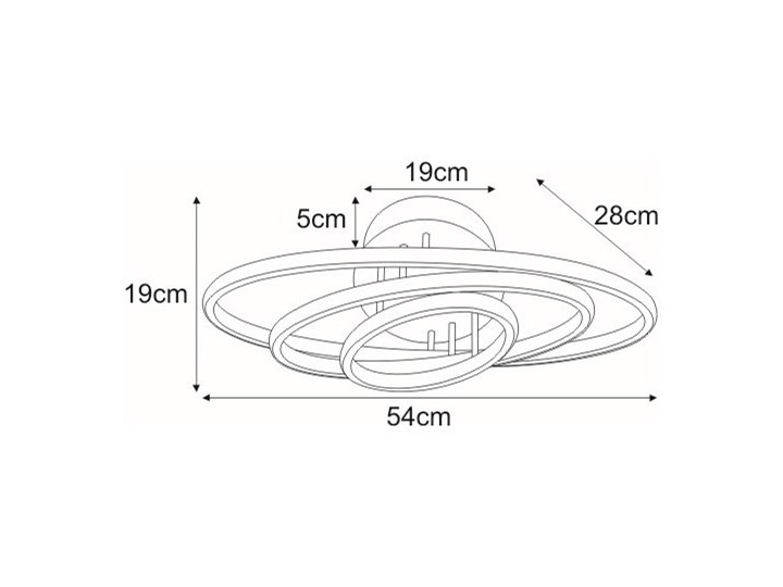 Biało-czarna lampa sufitowa LED spirala - S031-Molia Lampa designerska Metal Pomieszczenie Jadalnia Tworzywo sztuczne Kategoria Lampy sufitowe