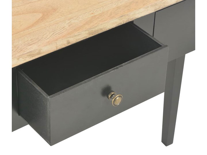 Czarna konsola drewniana - Adenia Płyta MDF Z szufladą Szerokość 79 cm Sosna Styl Nowoczesny Drewno Wysokość 74 cm Pomieszczenie Salon