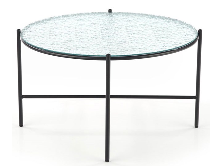 Bezbarwny stolik kawowy - Roles 2X Wysokość 41 cm Zestaw stolików Metal Długość 70 cm Szkło Stal Szerokość 70 cm Styl Industrialny
