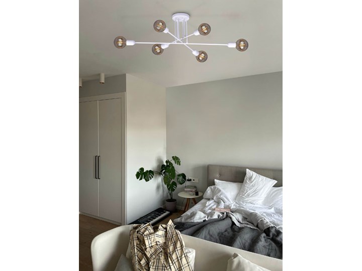 Czarna industrialna lampa sufitowa - S141-Felma Metal Lampa designerska Kolor Czarny