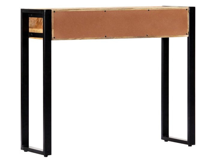 Konsola z drewna mango - Barver Szerokość 90 cm Z szufladą Drewno Wysokość 75 cm Stal nierdzewna Kategoria Konsole Styl Industrialny