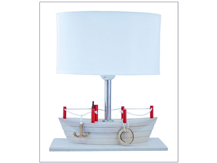 Biała lampka nocna dla dzieci statek - S184-Mirva Lampa biurkowa Lampa stojąca Kolor Biały