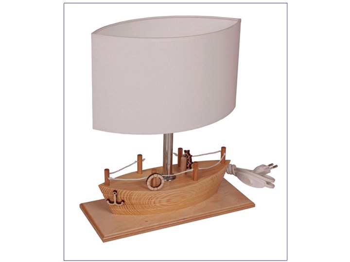 Drewniana lampka biurkowa dla dzieci statek - S185-Mirva Lampa stojąca Lampa biurkowa Kategoria Lampy dziecięce
