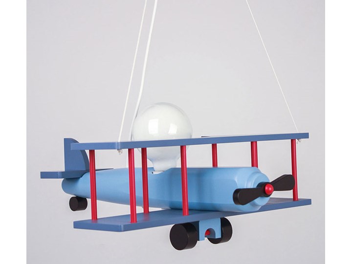 Niebiesko-czerwony żyrandol dziecięcy samolot - S198-Frela Kolor Lampa wisząca Kategoria Lampy dziecięce