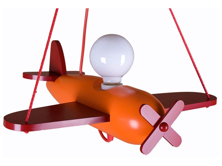 Czerwona lampa wisząca samolot do pokoju dziecka - S201-Rolia Kategoria Lampy dziecięce Dla chłopca Kolor Pomarańczowy
