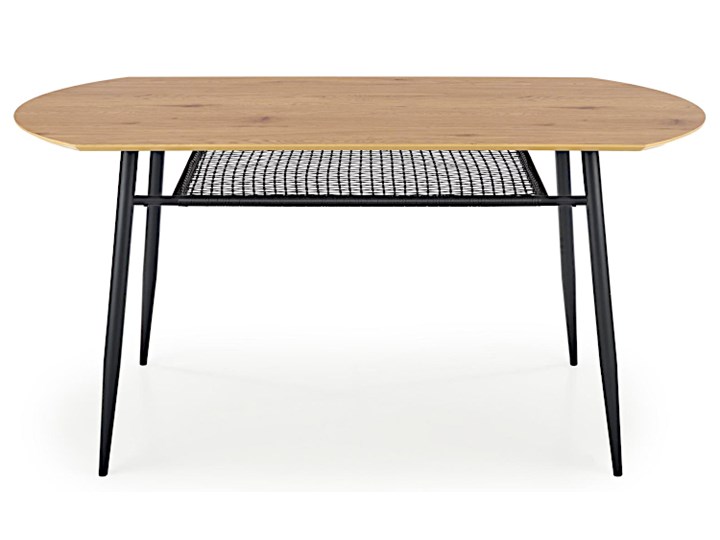 Duży stół do jadalni - Lumos Płyta MDF Kształt blatu Prostokątny Wysokość 77 cm Stal Drewno Kategoria Stoły kuchenne