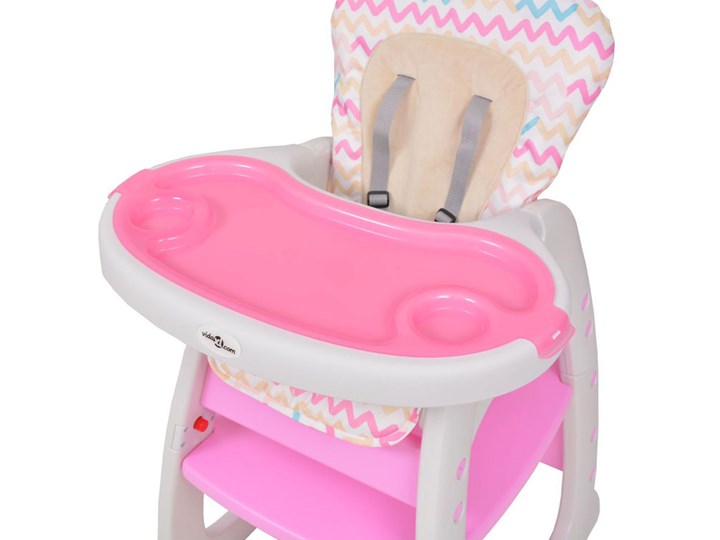Różowe krzesełko dziecięce do karmienia 3w1 - Atis Kolor Różowy