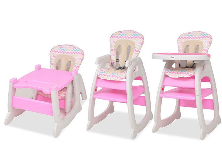 Różowe krzesełko dziecięce do karmienia 3w1 - Atis Kolor Różowy Kategoria Krzesełka do karmienia