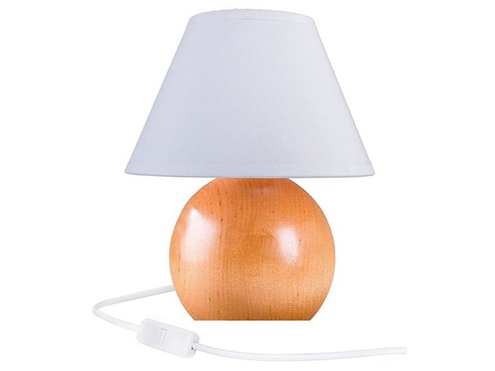 Okrągła lampka nocna drewniana buk - S226-Migra Lampa nocna Lampa z abażurem Drewno Wysokość 27 cm Pomieszczenie Salon