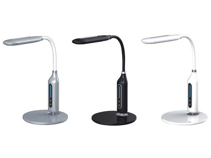 Czarna lampka biurkowa z elastycznym ramieniem - S258-Boldi Funkcje Lampa dotykowa Tworzywo sztuczne Wysokość 36 cm Lampa biurkowa Kolor Czarny