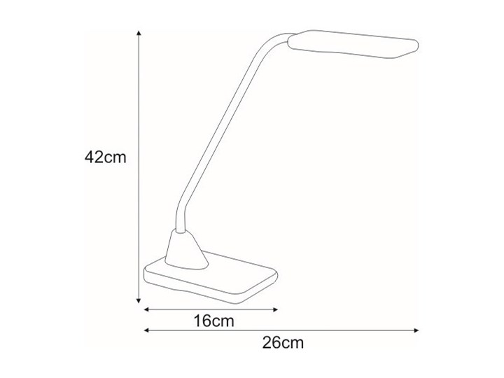 Biała młodzieżowa lampka na biurko - S259-Vomero Tworzywo sztuczne Lampa biurkowa Wysokość 42 cm Styl Nowoczesny
