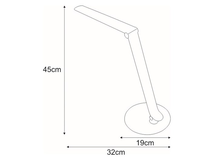 Czerwona młodzieżowa lampka na biurko LED - S262-Davos Wysokość 45 cm Pomieszczenie Sypialnia Lampa LED Lampa biurkowa Tworzywo sztuczne Kolor Czarny