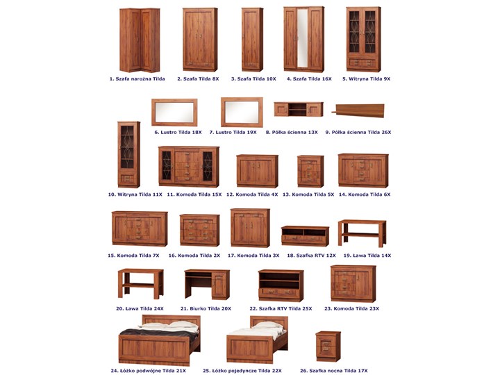 Komoda z szufladami dąb stuletni - Tilda 2X Wysokość 90 cm Płyta MDF Głębokość 44 cm Szerokość 90 cm Pomieszczenie Pokój nastolatka