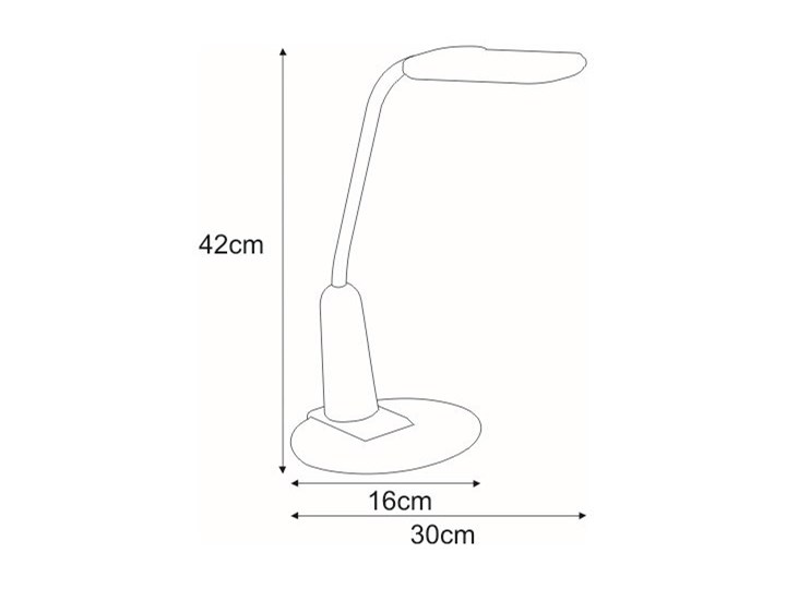Czarna lampka na biurko LED dotykowa - S264-Teni Lampa gabinetowa Lampa LED Lampa biurkowa Wysokość 42 cm Tworzywo sztuczne Pomieszczenie Sypialnia