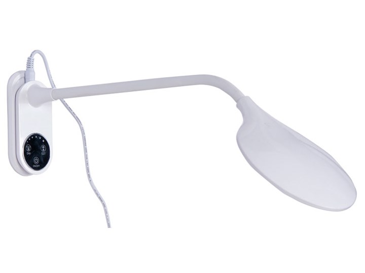 Biała lampka biurowa dotykowa kinkiet LED - S268-Power Styl Nowoczesny Lampa gabinetowa Wysokość 34 cm Tworzywo sztuczne Funkcje Funkcja ściemniania