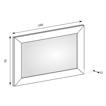 Lustro na ścianę 70x100 dąb lefkas - Tilda 19X