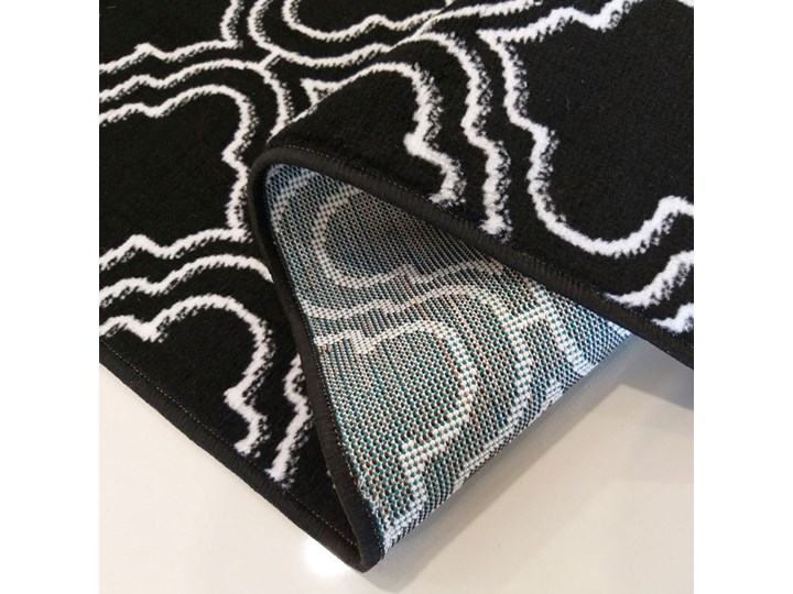 Czarno-biały elegancki dywan do salonu - Bonix 80x150 cm Syntetyk Dywany Kategoria Dywany Dywaniki Pomieszczenie Kuchnia