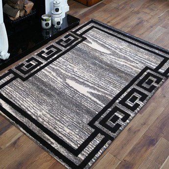 Szary dywan z greckim wzorem - Bonix