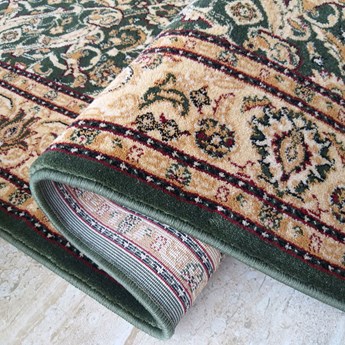 Zielony prostokątny dywan do salonu - Rismo