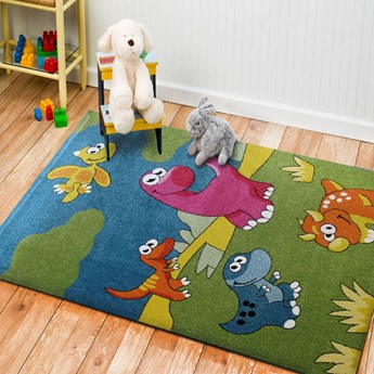Dziecięcy prostokątny dywan Timoti - dinozaury