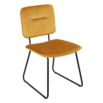 Żółte krzesło welwetowe - Monroi