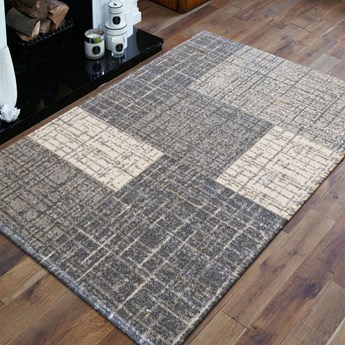 Szaro-beżowy nowoczesny dywan do salonu - Pagis
