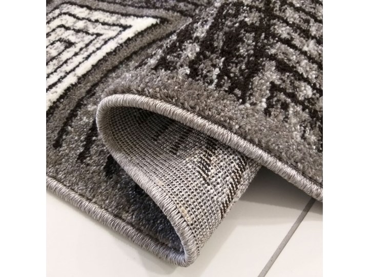 Szary nowoczesny wzorzysty dywan - Mantor 60x100 cm Syntetyk Dywany Pomieszczenie Kuchnia