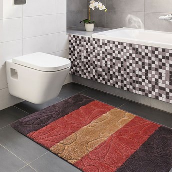 Brązowy zestaw dywaników do łazienki - Visto 3X
