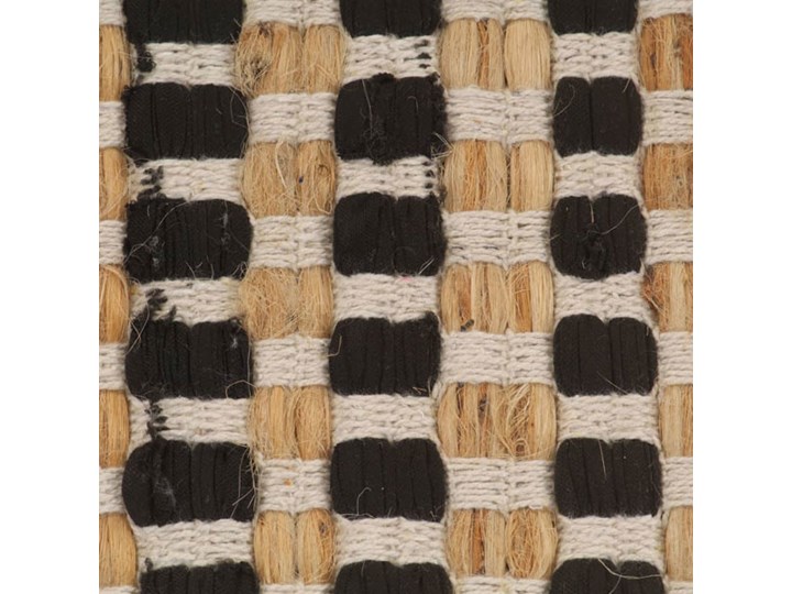 Zestaw czarnych dywaników do łazienki w stylu boho - Sohayo 50x52 cm Juta 52x83 cm Bawełna Poliester Kategoria Dywaniki łazienkowe