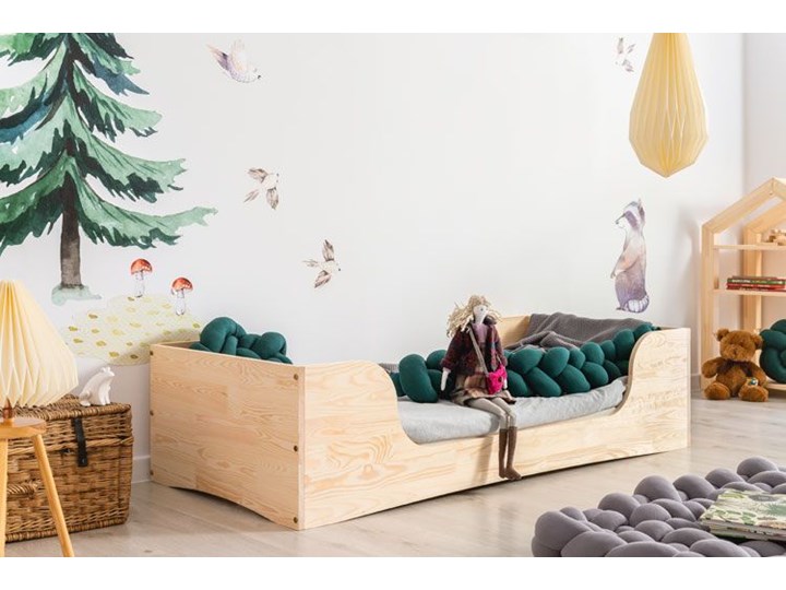 Drewniane łóżko młodzieżowe Abbie 7X- 21 rozmiarów Drewno Płyta MDF Rozmiar materaca 80x180 cm