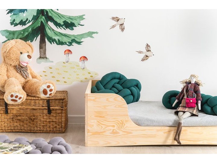 Drewniane łóżko młodzieżowe Abbie 7X- 21 rozmiarów Drewno Płyta MDF Rozmiar materaca 60x120 cm