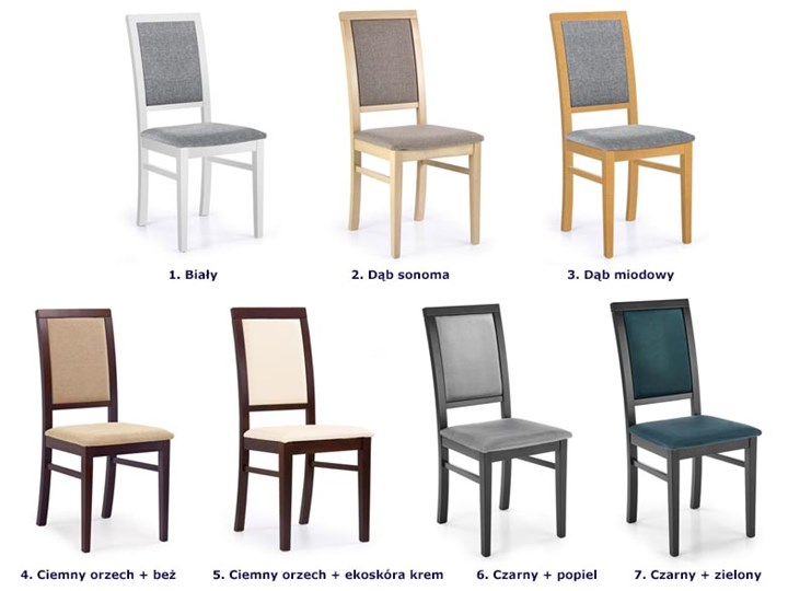 Drewniane krzesło Prince - Białe Wysokość 96 cm Szerokość 43 cm Skóra ekologiczna Tkanina Drewno Styl Tradycyjny