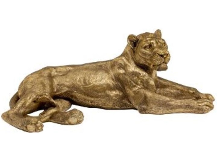 Dekoracja stojąca Lion 81x38 cm złota Kolor Złoty Zwierzęta Kategoria Figury i rzeźby