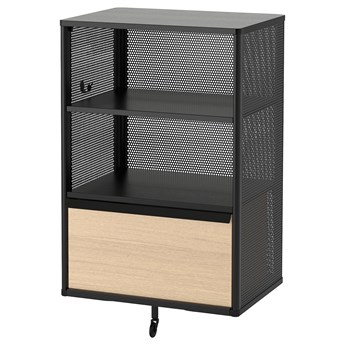IKEA BEKANT Szafka, siatka/czarny, 61x101 cm