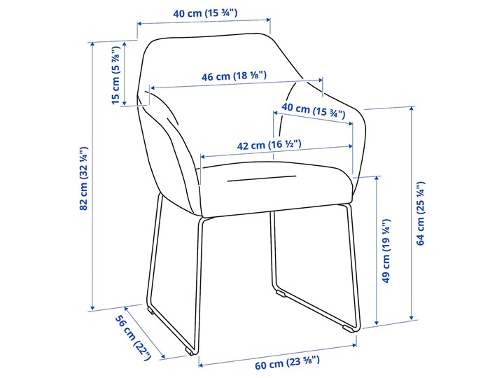 IKEA EKEDALEN / TOSSBERG Stół i 4 krzesła, metal szary/ciemnobrązowy, 120/180 cm Kategoria Stoły z krzesłami Pomieszczenie Salon