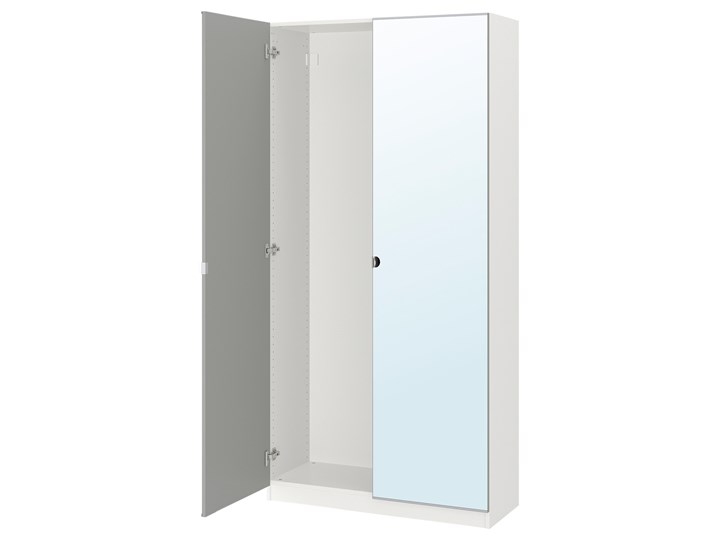IKEA PAX Szafa/2 drzwi, biały/Vikedal lustro, 100x38x201 cm Kategoria Szafy do garderoby
