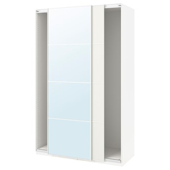 IKEA PAX Szafa z przesuwanymi drzwiami, biały/Auli Färvik, 150x44x236 cm
