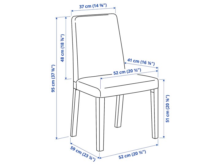 IKEA EKEDALEN / BERGMUND Stół i 8 krzeseł, biały biały/Orrsta jasnoszary, 180/240 cm Pomieszczenie Jadalnia