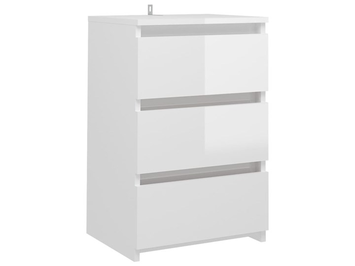 vidaXL Szafki nocne, 2 szt., białe, wysoki połysk, 40x35x62,5 cm Płyta meblowa Szerokość 40 cm Płyta MDF Wysokość 63 cm Płyta laminowana Głębokość 35 cm Pomieszczenie Sypialnia