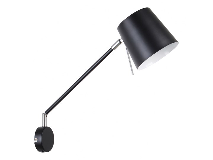 KINKIET LAMPA KILLY 1X40W E27 CZARNY MATOWY Kinkiet LED Metal Szkło Kinkiet z kloszem Styl Nowoczesny