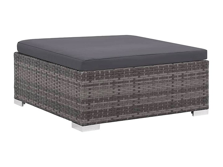 8-częściowy zestaw ogrodowy ze stolikiem szary - Bero 8D Tworzywo sztuczne Technorattan Stal Rattan Zestawy kawowe Zestawy wypoczynkowe Zawartość zestawu Sofa