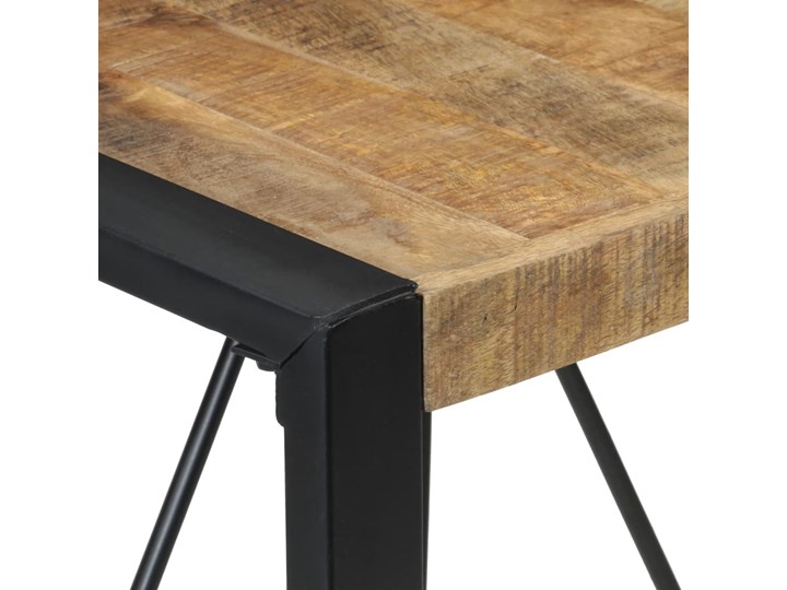 vidaXL Stół jadalniany, 80 x 80 x 75 cm, surowe drewno mango Stal Długość(n) 80 cm Wysokość 80 cm Średnica