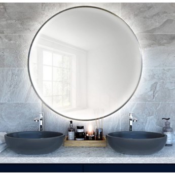 Lustro okrągłe Bright 60 cm SREBNE barwa neutralna kod: 5904107900063