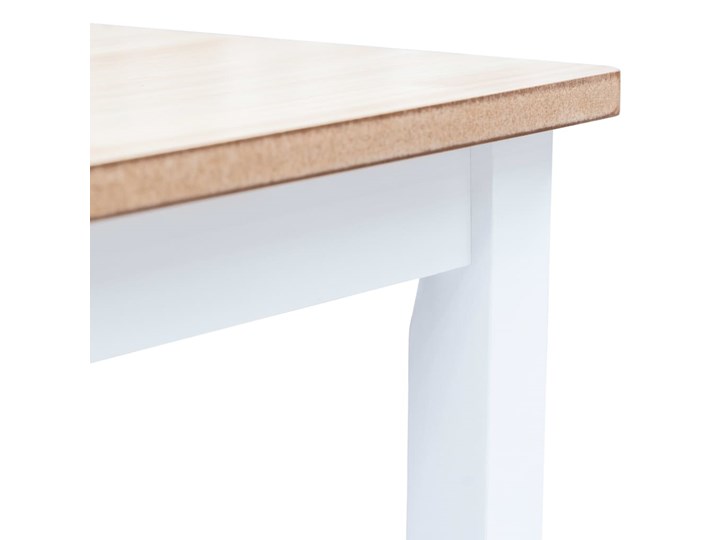 Biało-brązowy stół z drewna kauczukowego – Razel