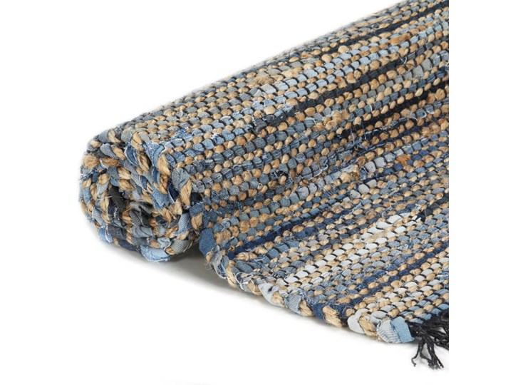 vidaXL Ręcznie tkany dywan Chindi, juta i dżins, 80x160 cm, kolorowy Dywaniki Bawełna Prostokątny Dywany Kategoria Dywany