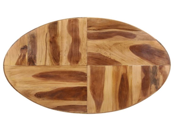 vidaXL Stół jadalniany, 140x80x75 cm, drewno akacji w stylu sheesham Stal Szerokość(n) 80 cm