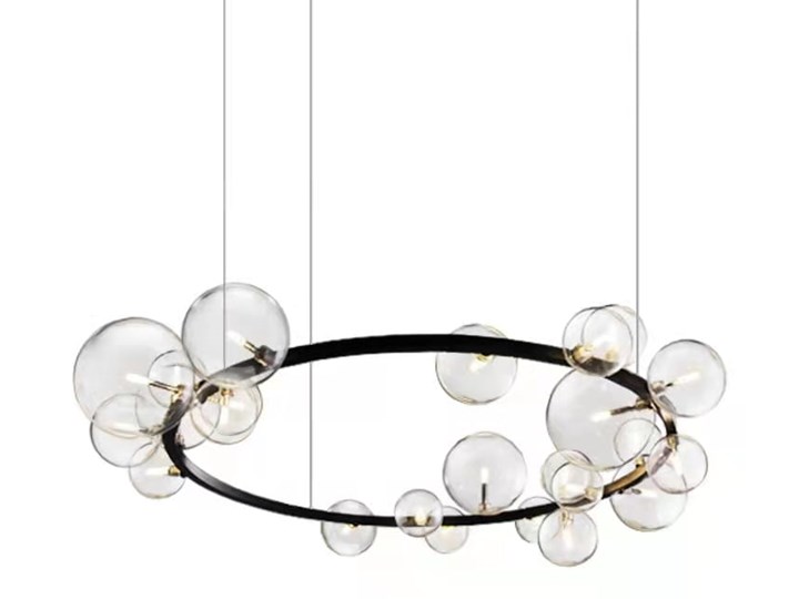 Blasto - nowoczesny żyrandol 85cm Szkło Metal Ilość źródeł światła 12 źródeł